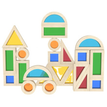 Hot Children Montessori Wooden Geometric Shape Educational Jigsaw Puzzle For Kids 3+